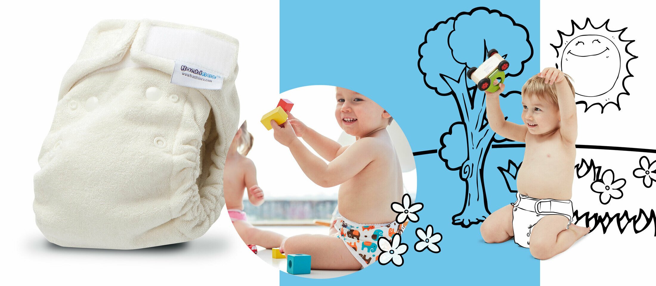 Bambinex All in One Nappy Nectarine 